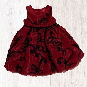 Red with Black Dress 18 months